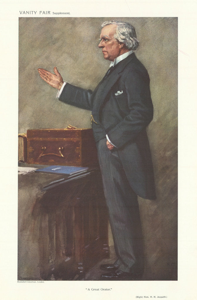 VANITY FAIR SPY CARTOON Herbert Henry Asquith 'A Great Orator' Politics 1910